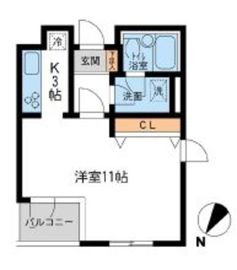 ローレルフラット 406 間取り図