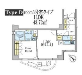 ドゥーエ五反田 1003 間取り図