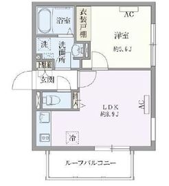 パセオ荏原中延 404 間取り図