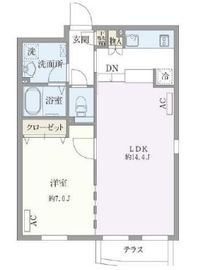 パセオ荏原中延 101 間取り図