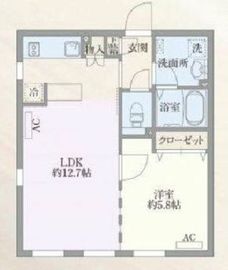 パセオ荏原中延 102 間取り図