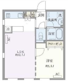 パセオ荏原中延 202 間取り図