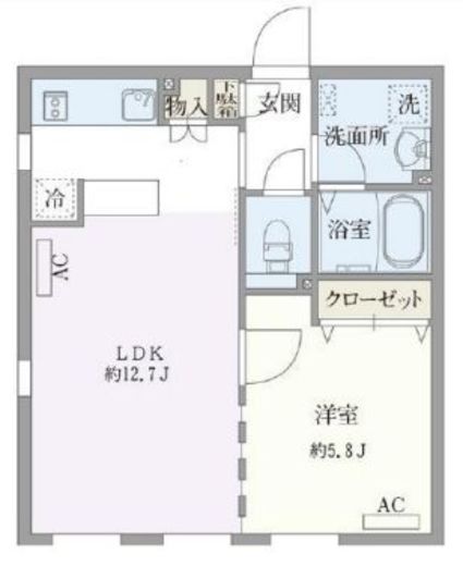 パセオ荏原中延 302 間取り図