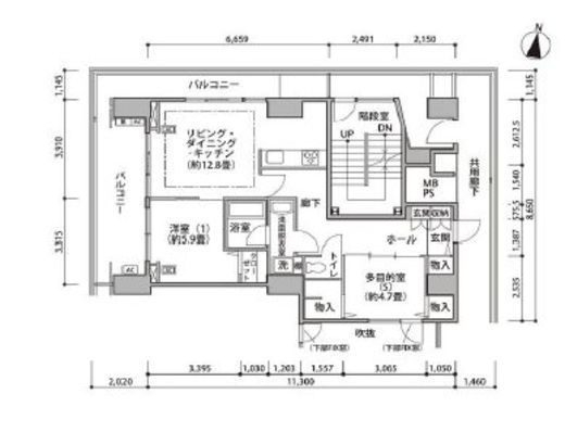 東雲キャナルコートCODAN 16-501 間取り図
