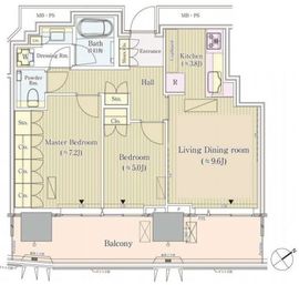 パークコート赤坂檜町ザ・タワー 17階 間取り図