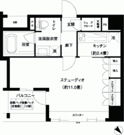 グランスイート銀座レスティモナーク 6階 間取り図