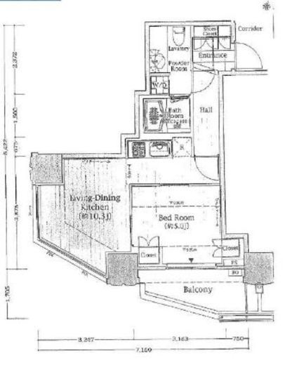 シティタワー新宿新都心 7階 間取り図