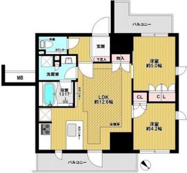 プレミストベイフォートスクエア豊洲 2階 間取り図