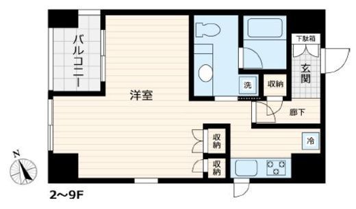 ボルト銀座レジデンス2 801 間取り図