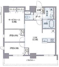 ライトテラス浅草 1004 間取り図