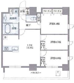 ライトテラス浅草 1002 間取り図