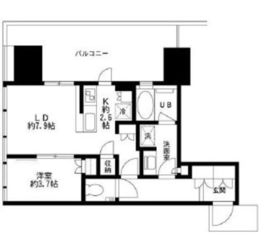 ブリリアタワー池袋 14階 間取り図