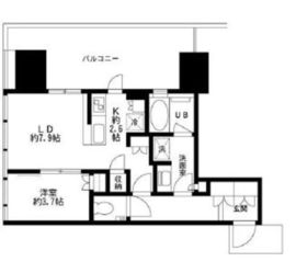 ブリリアタワー池袋 14階 間取り図