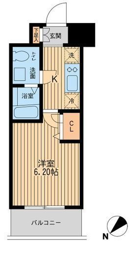 エコロジー潮見レジデンス 1407 間取り図