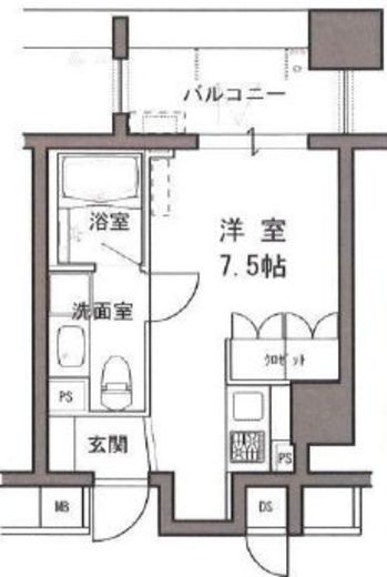 リビオレゾン本郷 8階 間取り図