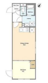 ウェルスクエアイズム武蔵小山SOUTH 406 間取り図