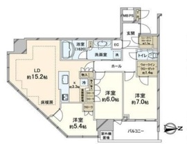 THE TOYOSU TOWER 6階 間取り図