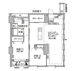 東雲キャナルコートCODAN 11-414 間取り図