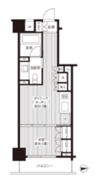 MFPRコート麻布十番 403 間取り図