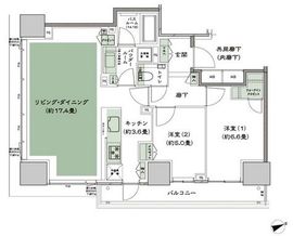 東京ベイシティタワー 22階 間取り図