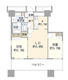 アウルタワー 22階 間取り図