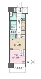 ザ・パークハウスアーバンス渋谷 4階 間取り図