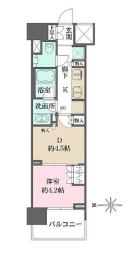 ザ・パークハウスアーバンス渋谷 9階 間取り図