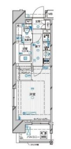 ル・リオン豊洲ウォーターフロント 5階 間取り図