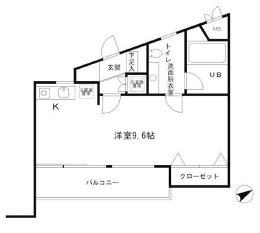 レジディア笹塚 321 間取り図