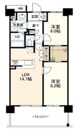 アンビエンテ経堂 206 間取り図