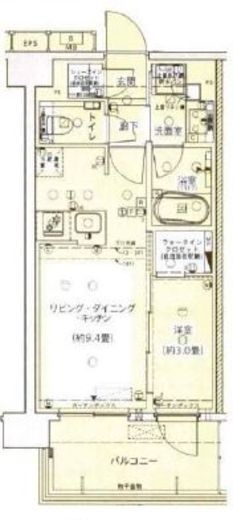 リビオ錦糸町 3階 間取り図