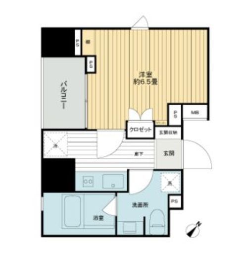 ライオンズ千代田岩本町ミレス 6階 間取り図