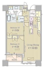 ブリリアタワーズ目黒 24階 間取り図