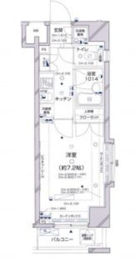 パレステュディオ新宿パークサイド 10階 間取り図