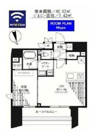 グランドコンシェルジュ新御徒町アジールコート 13階 間取り図