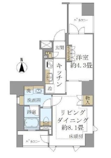 ブリリア上野プレイス 11階 間取り図