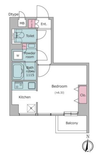 ライトテラス押上 303 間取り図