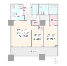 パークコート麻布十番ザタワー 30階 間取り図