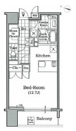 レジディア文京本駒込 1303 間取り図