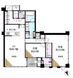 プラウド六本木 4階 間取り図