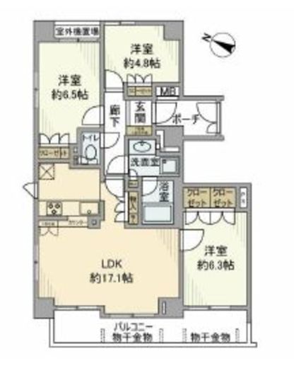 アールヴェール小石川 11階 間取り図