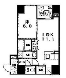 カナンクロエ門前仲町 602 間取り図