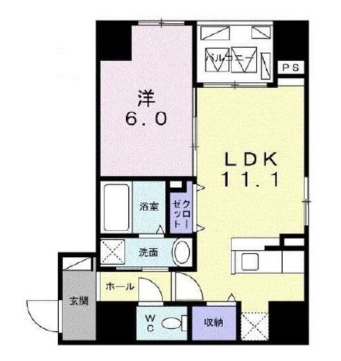 カナンクロエ門前仲町 802 間取り図