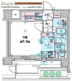 ジェノヴィア水天宮前スカイガーデン 1階 間取り図
