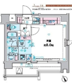 ジェノヴィア水天宮前スカイガーデン 2階 間取り図