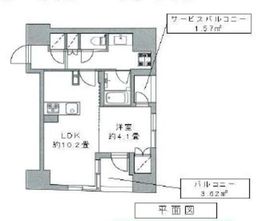 リビオレゾン千代田岩本町ルジェンテ 14階 間取り図