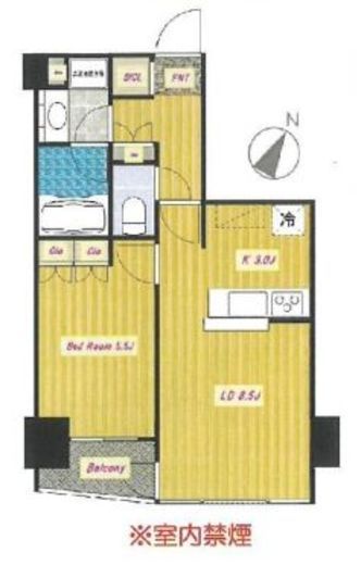 サンウッド中目黒フラッツ 10階 間取り図