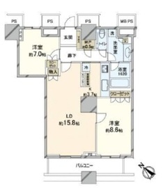 ザ・東京タワーズ ミッドタワー 34階 間取り図