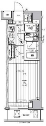 ルミードキューブ菊川プレミアム 4階 間取り図