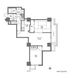 文京グリーンコートビュータワー本駒込 B304 間取り図